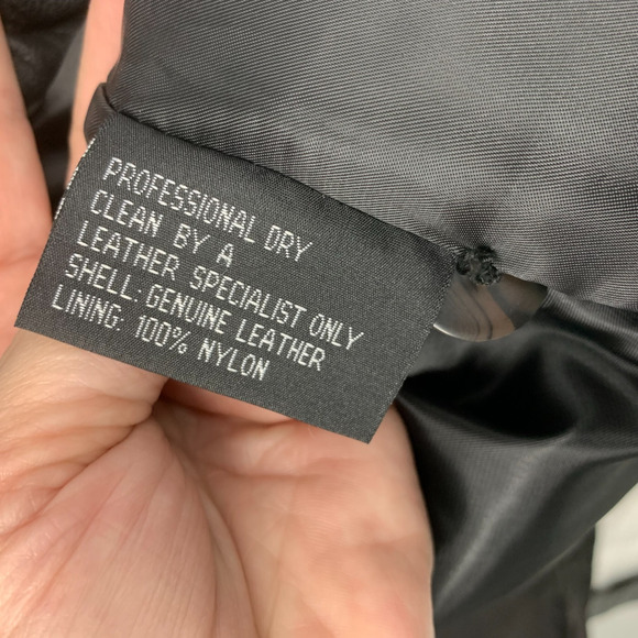 Izod Black Leather Short Trenchcoat Plus Sz 2X Belted Double Breasted Pockets - Picture 7 of 8